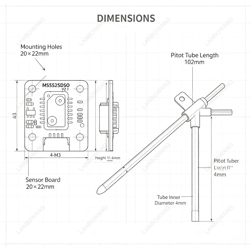 Sensor de Velocidade do Ar Dig - Drone Kit Hexacopter avaliação e preço